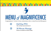 Menu of Magnificence – certificate for employees. 